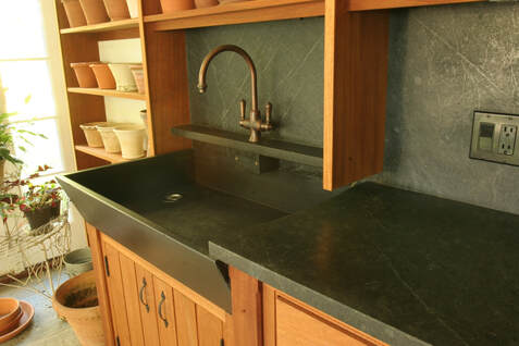 Soapstone counter and sink